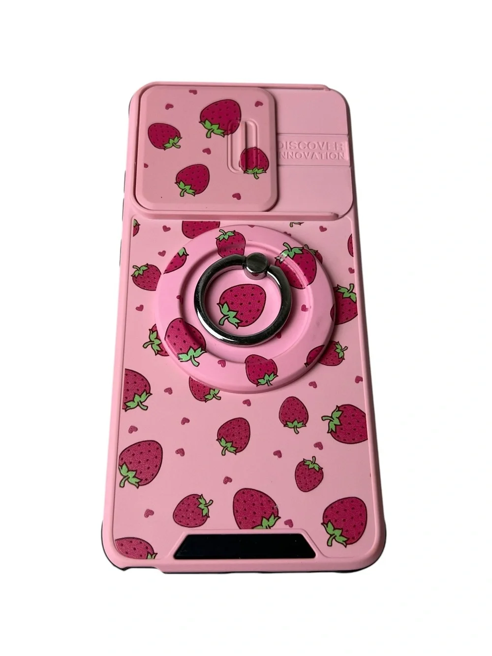 MagSafe Strawberry Printed Phone Case & Magnetic Stand for a Moto-G-Stylus 2025